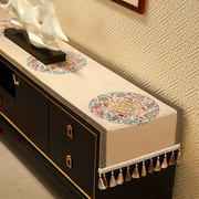 新中式电视柜桌垫红木家具床头柜，盖巾客厅餐边柜防尘盖布罩定制