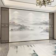 新中式大气山水壁纸电视背景墙壁画客厅沙发影视墙纸壁布卧室墙布