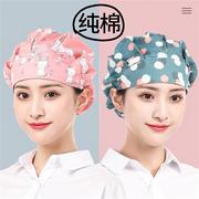 韩版厨房帽子女家用做饭炒菜防油烟掉发护士工作帽卫生食品纯棉