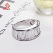 时尚奢华菱形锆石戒指欧美夸张戒指网红戒指