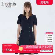 Lavinia Club拉维妮娅夏季波点印花V领高腰连衣裙R13L109S