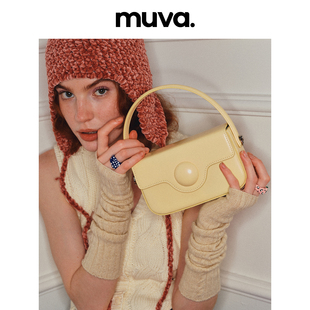 MUVA高级感相机包小方包 单肩手提小包包女夏斜挎包真皮2022
