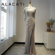Alacati奢华高端鱼尾重工披肩晚礼服女出口迪拜中东高腰显瘦演出