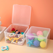 婴儿玩具收纳盒啃咬透明分类儿童，牙胶宝宝手抓磨牙棒整理箱小号