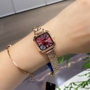 时尚方形表盘罗马气质，个性女士手表石英8mm普通蝴蝶国产腕表