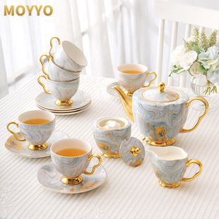 欧式轻奢骨瓷咖啡杯套具英式陶瓷下午茶茶具，水具乔迁送礼