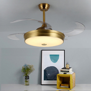 美式吊扇电扇灯简约个性，隐形遥控家用大气，餐厅灯客厅灯led风扇灯
