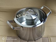 外贸孤品304不锈钢汤锅，20cm24cm特厚五层钢，汤锅高档汤铜锅
