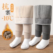 儿童连裤袜冬季宝宝可开裆外穿羊羔绒光腿神器，冬天女童九分打底裤