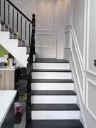 楼梯踏步板钢板水泥瓷砖楼梯免漆免龙骨实木多层大理石纹踏步板