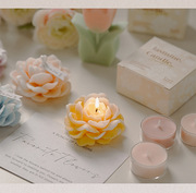 茉莉花花朵香氛伴手礼香薰，蜡烛母亲节创意礼物，手工仿真造型蜡