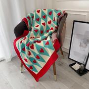 ins小盖毯沙发毯子夏季毛巾被办公室午睡空调披风客厅高级感毛毯