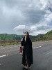 小君君布兰妮慵懒时髦大版型，风衣女秋装百搭中长款黑色外套