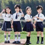 英伦风校服套装中小学生夏装儿童班服演出服韩版制服幼儿园服