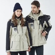 冲锋衣女潮牌韩国三合一可拆卸两件套防水防风，登山滑雪服男士外套
