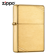 zippo打火机正版美国240古典铜切角沙子金属，拉丝可刻字