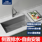 jomoo九牧洗菜盆水槽304不锈钢，厨房单槽纳米抗刮洗碗槽水池家用