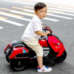 儿童电动摩托车网红三轮车男女宝宝车子小孩玩具车可坐人充电