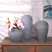 销高温手工颜色釉花瓶 火山灰 陶瓷工艺品摆件 新中式家居软装厂