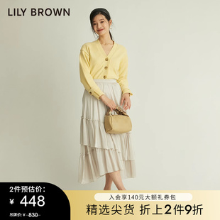 LILY BROWN春夏款 纯色气质复古纽扣针织外套LWND221006
