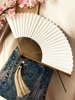 中国风30方8寸毛全本(毛全本，)素面白色纸扇，可双面素面串男士素面折扇子