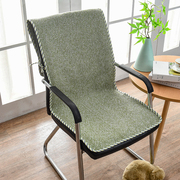 l连体椅子坐垫靠垫，一体家用客厅四季餐桌椅，垫子办公室棉麻靠垫背