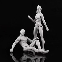 木头人偶关节木偶素体，人体模型美术绘画摆件，关节可动3.75寸素体