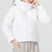 安德玛UA白色鸭绒羽绒服外套女2023冬季运动保暖防风夹克1375442