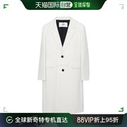 韩国直邮ami白色，大衣女毛呢外套高级感气质中长款宽松直筒