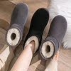 雪地靴女短筒2024冬季雪地棉鞋加绒加厚面包鞋防滑保暖女靴子