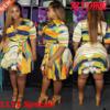 XL-4XL大码非洲条纹连衣裙Plus-size African striped dress2021