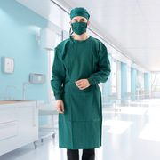 墨绿手术衣长袖罩衣外科手术服医生反穿隔离服批量