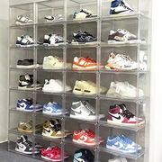 鞋盒收纳盒亚克力展示盒透明鞋柜，折叠aj球鞋子，收纳盒塑料鞋架女靴