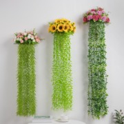 仿真绿植挂墙花篮装饰品背景，墙面装饰花，客厅挂花墙壁挂件创意挂饰
