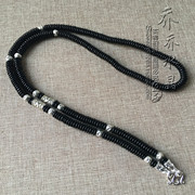 泰国佛牌项链黑色，椰壳毛衣挂链珐琅扣可定制其他款式