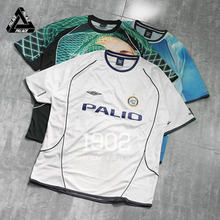  PALACE x UMBRO 24SS 联名款 复古足球衣 速干运动短袖T恤