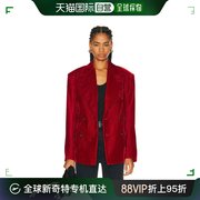 香港直邮潮奢r13女士ragged耸肩翻领，西装外套