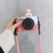 适用佳能m50相机保护包底座(包底座)半套粉色，咖色白色通用m50二代