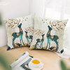 十字绣抱枕2023北欧森林麋鹿现代简约发财鹿客厅卧室线绣靠枕