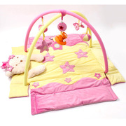 婴儿游戏毯c折叠床爬行垫宝宝音乐益智玩具新生儿健身架0-1岁