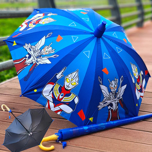 儿童雨伞晴雨伞，耐用全自动幼儿园小学生上学伞，卡通轻便小孩奥特曼