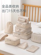 日本进口MUJIE旅行收纳袋整理包套装衣物收纳包便携行李箱分装袋