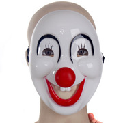 红鼻子小丑面具万圣节化妆舞会面具小鬼，装扮晚会道具