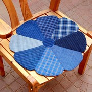 棉花款四季通用纯棉圆椅子垫拼布餐椅垫座垫圆坐垫椅子凳子圆垫