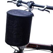 折叠自行车篮子车筐带盖帆布防水滑板电动车菜蓝子车篓前框有盖黑