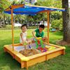 沙池户外幼儿园实木儿童，庭院家用挖沙坑围栏大沙盘，玩沙玩具套装