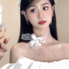 新娘韩式减龄甜美娟纱花朵羽毛，项链影楼写真结婚纱少女礼服配饰品