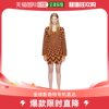 香港直邮潮奢 Marni 女士橙色 & 红色 Optical Motif 连衣裙
