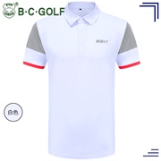 bcgolf高尔夫t恤短袖男装，polo衫休闲运动t恤男式上衣服装