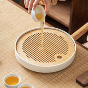 简约竹制茶盘茶具套装干泡茶台储水盘小型家用客厅泡茶器个人使用